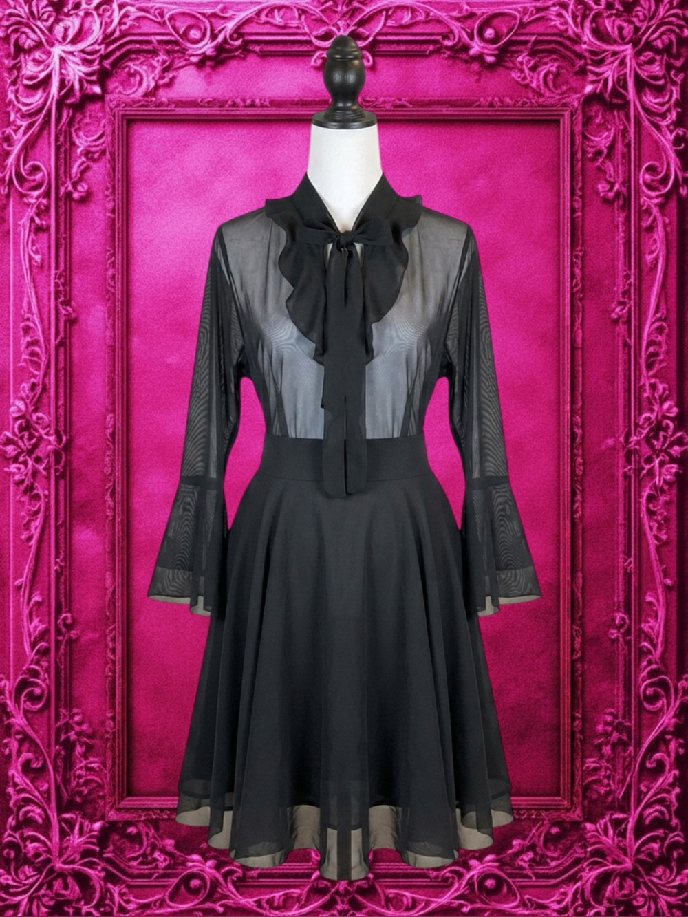 Killstar NWT Retro Goth Whimsigoth Dark Academia Punk Alt Bow Formal Dress XL